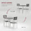 Ensemble de table de salle à manger 3 pièces avec chaises rembourrées, ensemble de table et de chaises pour 2 avec pieds en spirale en métal, ensemble de cuisine compact pour salle à manger, coin-repas et appartement.