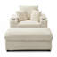 Chaise rembourrée avec repose-pieds Abegale-1037584730