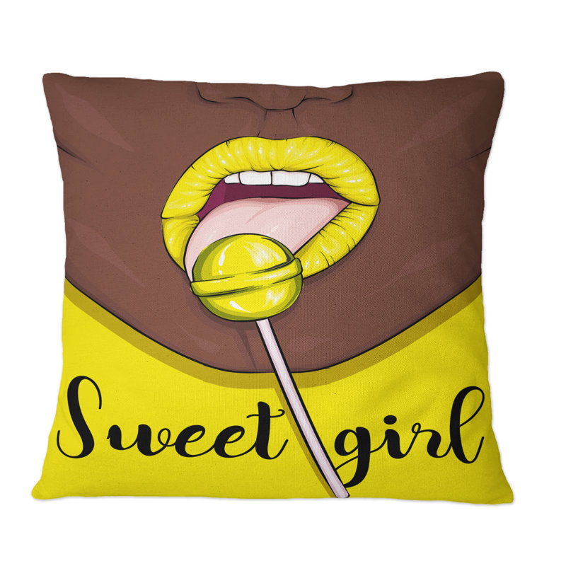 Coussin Girl, 16 po x 16 po