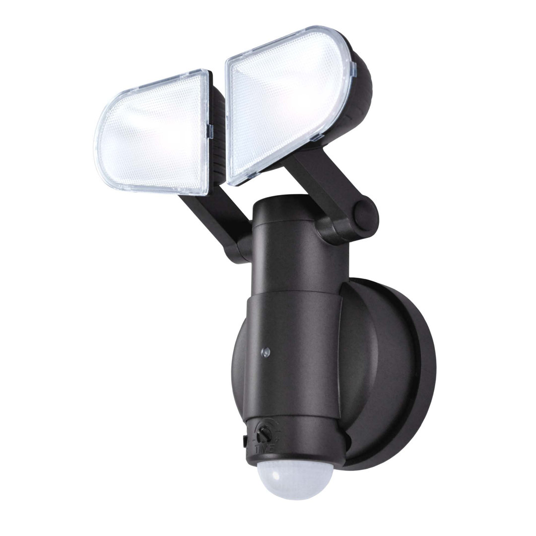 Kalgoorlie 2 - Head LED Battery Powered Outdoor Security Spotlight with Motion Sensor Symple Stuff