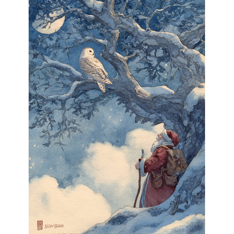 Art mural sur toile tendue père Noël
