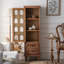 Vitrines en bois massif noisette + verre