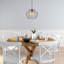 Lustre industriel en métal, finition noire, 14,0 po x 14,0 po | Hauteur: 49,6 po, longueur de câble réglable: 35,4 po | Douille E 27, 40 W maximum, indice de protection IP20 | Parfait pour les salles à manger et les espaces de vie modernes, conception élégante-1480510384-1480510391