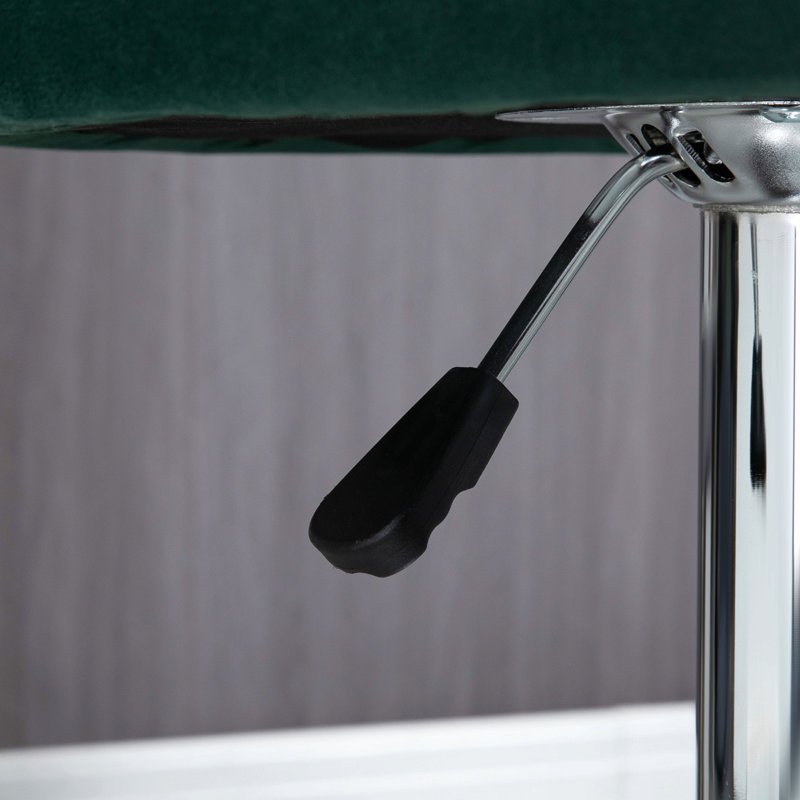 Ensemble de 2 tabourets de bar réglables, tabouret de cuisine rembourré en velours, tabouret de bar pivotant à hauteur de comptoir avec repose-pieds pour la salle à manger