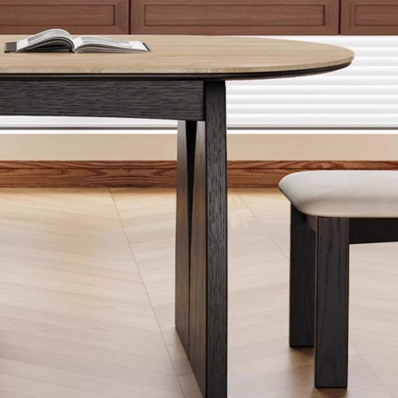 Table de salle à manger de style français rétro, H 29,53 po x L 70,87 po x l 31,5 po