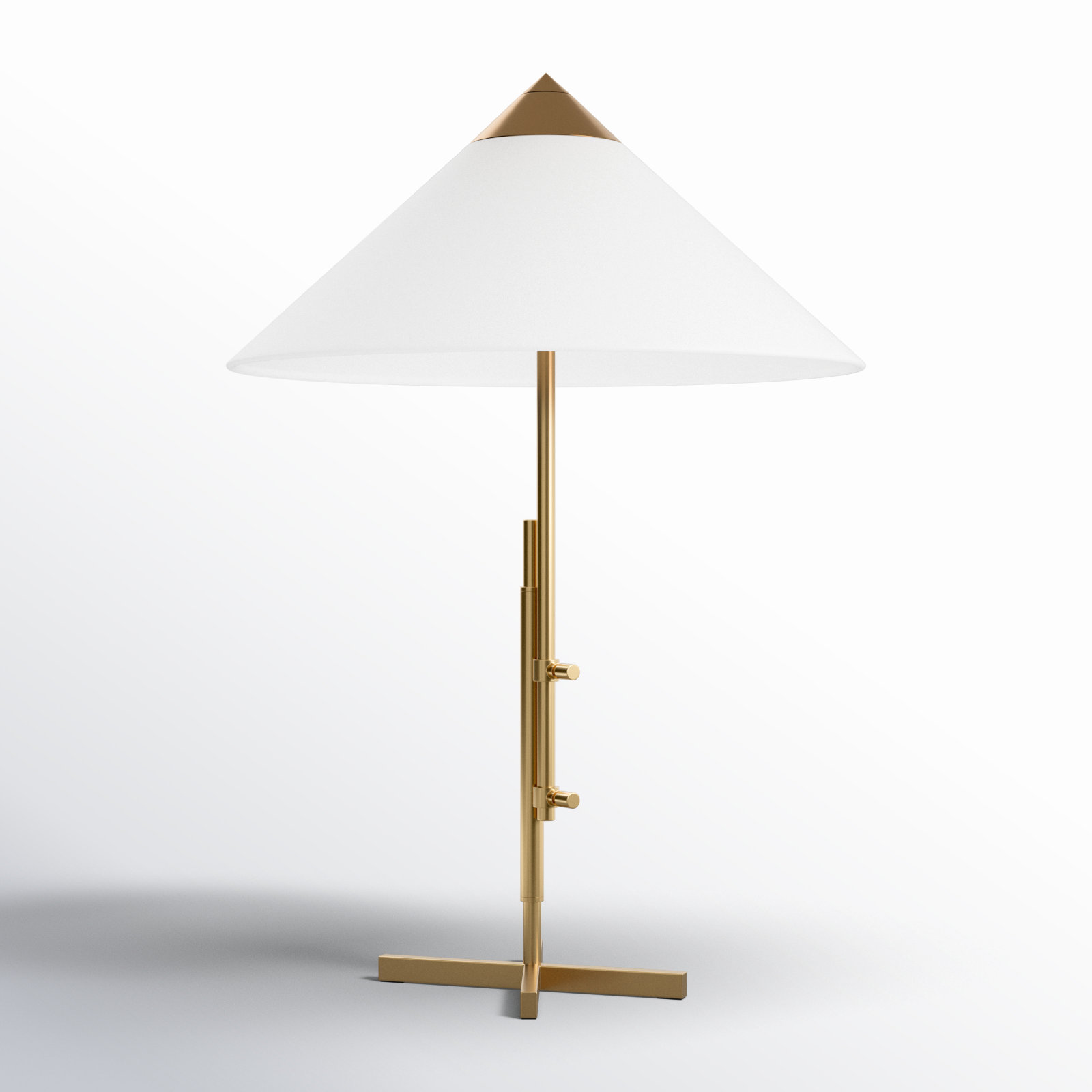 Noka Metal Buffet Lamp, Burnished Brass