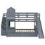 Lit superposé double de style château avec 2 tiroirs, 3 tablettes et glissières, rails de sécurité robustes-1716009923-1716009934