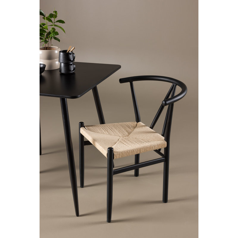 Walters 2 - Person Dining Set, Black, Black