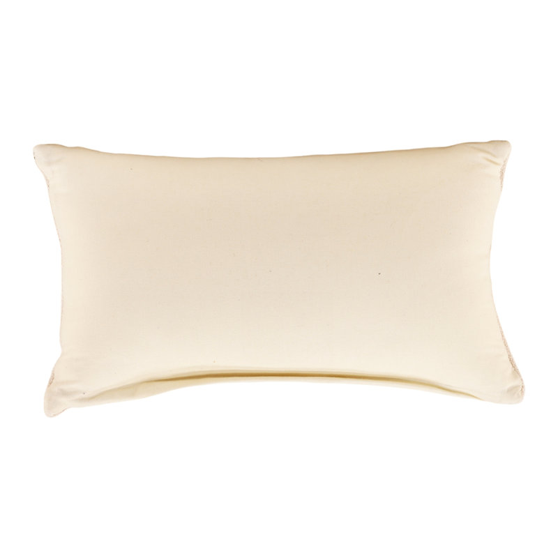 Castries 100% Cotton Lumbar Rectangular Off-White/Black Pillow Cover & Insert