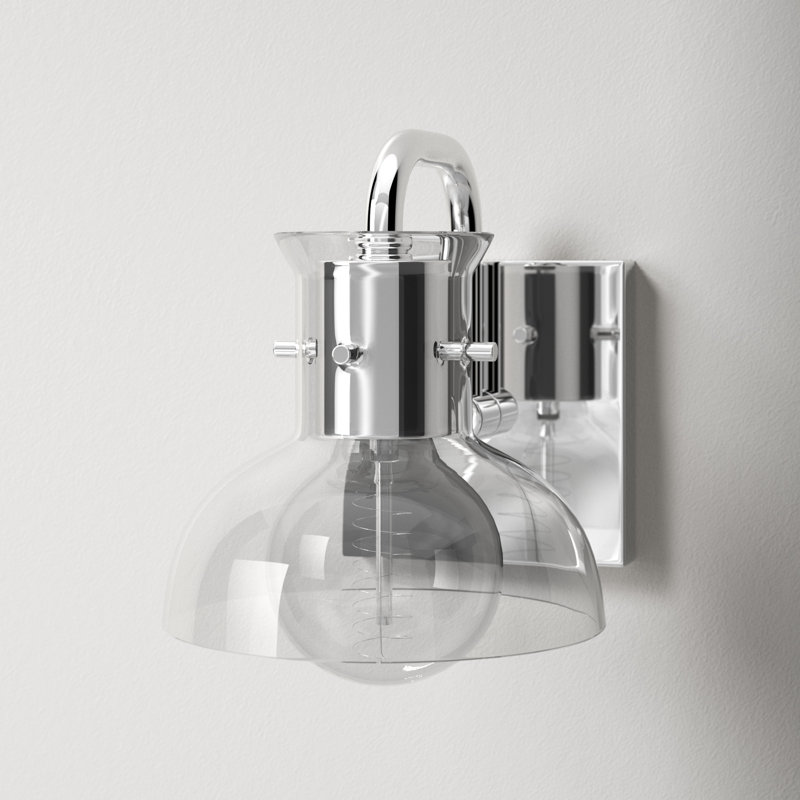 Luke Dimmable Bath Sconce, Polished Nickel