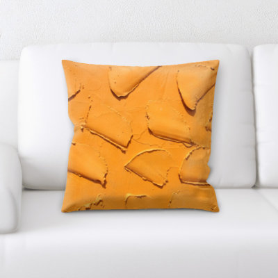 Orange Texture Wall Throw Pillow