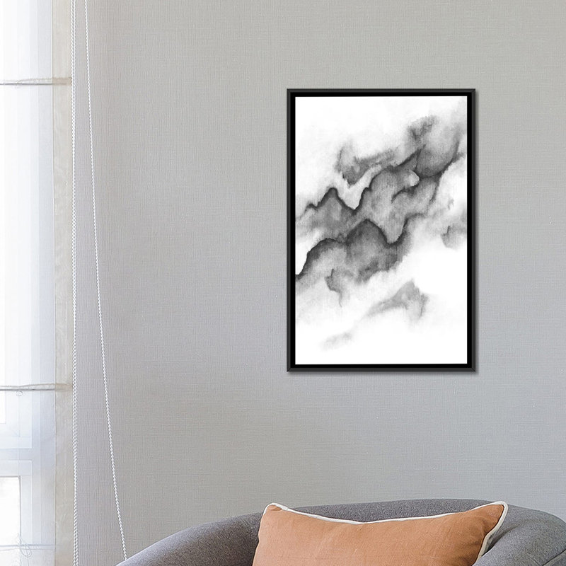 "Abstract" par Marco Gonzalez, impression sur toile tendue, H 48 po x l 32 po x P 1,5 po, Toile encadrée noire, Pas de tapis