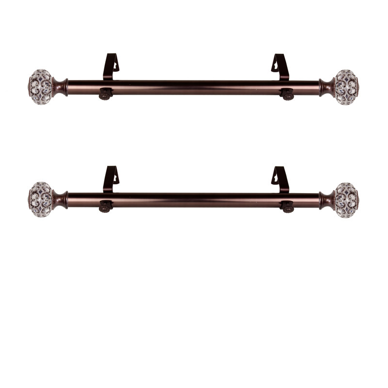 Tringle à rideaux simple Elsie, Bronze