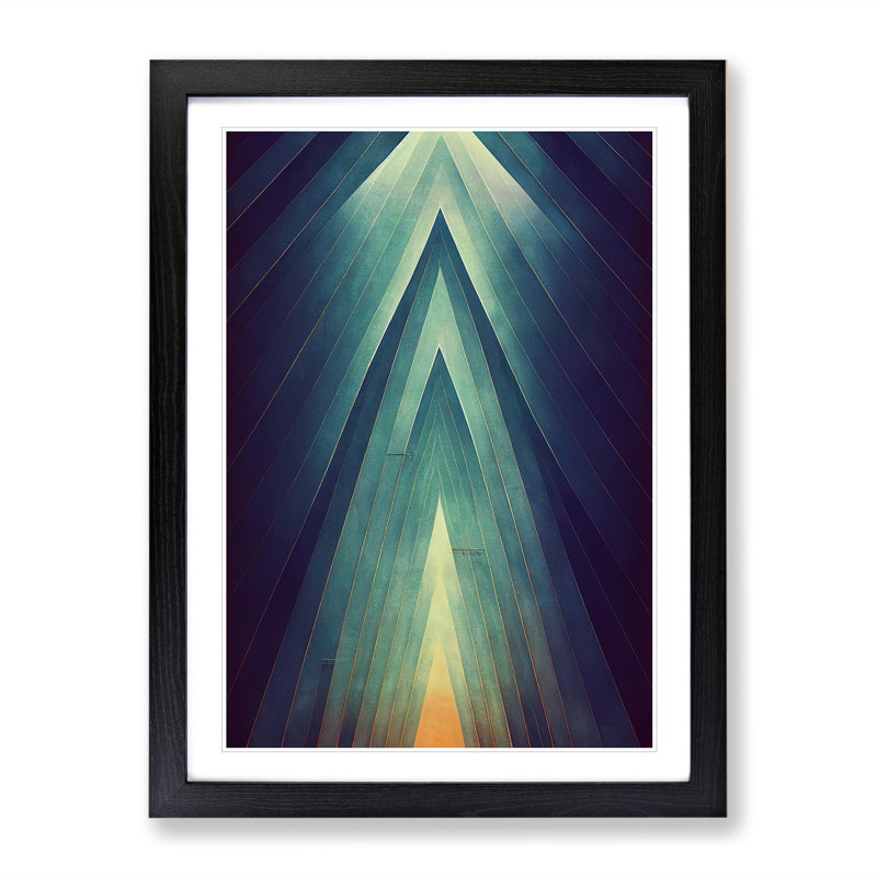 Awesome Abstract Art No.1 - Single Picture Frame Print, Black Framed, 64cm H x 46cm W x 2cm D