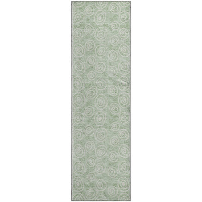 Premium Machine Washable Prisco Mint Rug