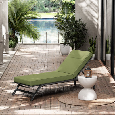 Coussin de chaise longue d'extérieur - Résistant aux intempéries, réversible, confort moelleux
