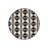 Black And Beige Themed Geometric Patterned Round Woven Base Modern Decorative Carpet-1960953695