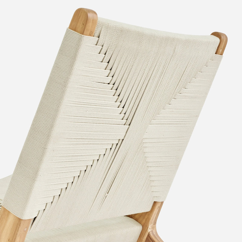 Masaya Lounge Chair, Natural/Naturaline Cross Braided Cord