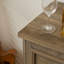 Armoire-bar gris avec rangement, 2 tiroirs, vin, rustique pour les armoires de rangement de la salle à manger, amovible