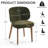 20.1" Extra Wide Upholstered Dining Chair, Side Chair with High Wingback, Armless Vanity Chair With Solid Wood Legs For Dining Living Room Vanity Office, Green, Set of 2-848364689