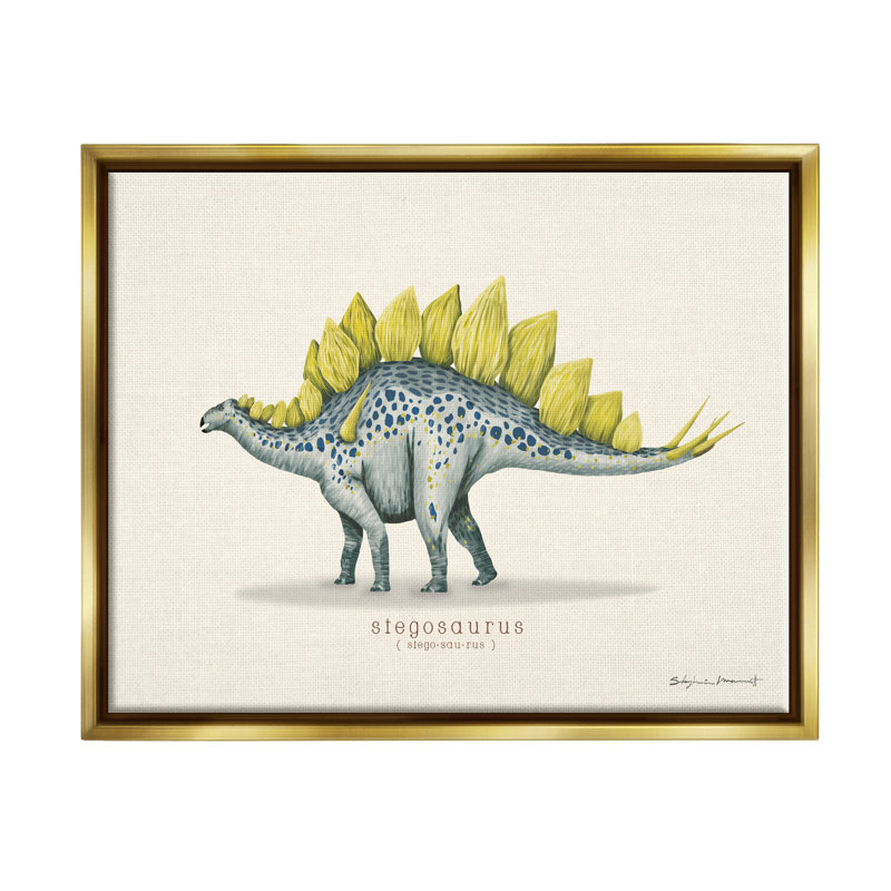 Dinosaure éducatif de stégosaure par Sally Swatland - impression, H 25 po x l 31 po x P 1,7 po