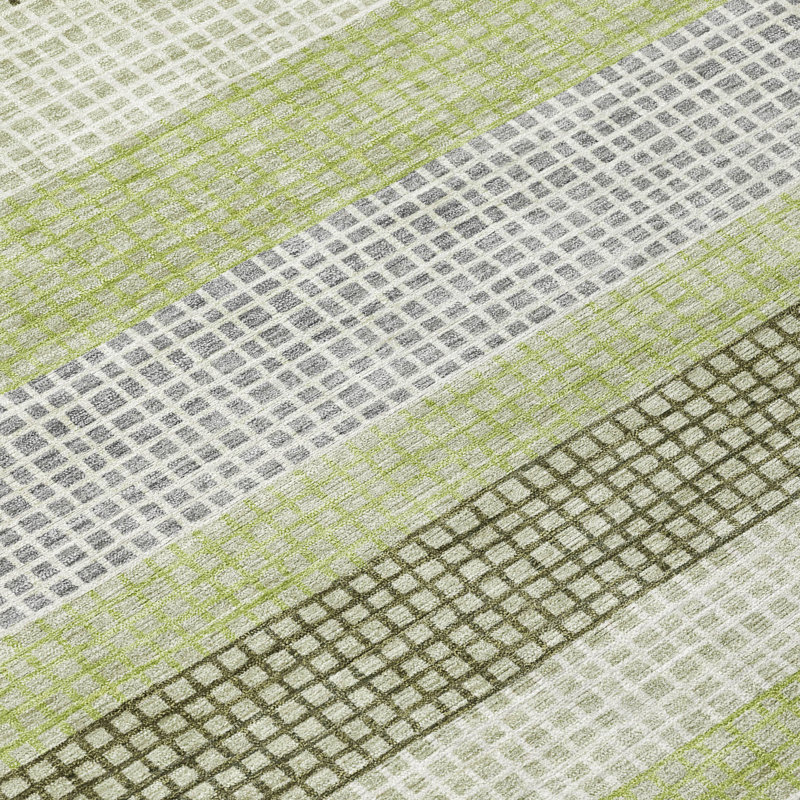 Tapis intérieur / extérieur Xhevrie lavable à la machine, Rectangle 5 pi x 7 pi 6 po