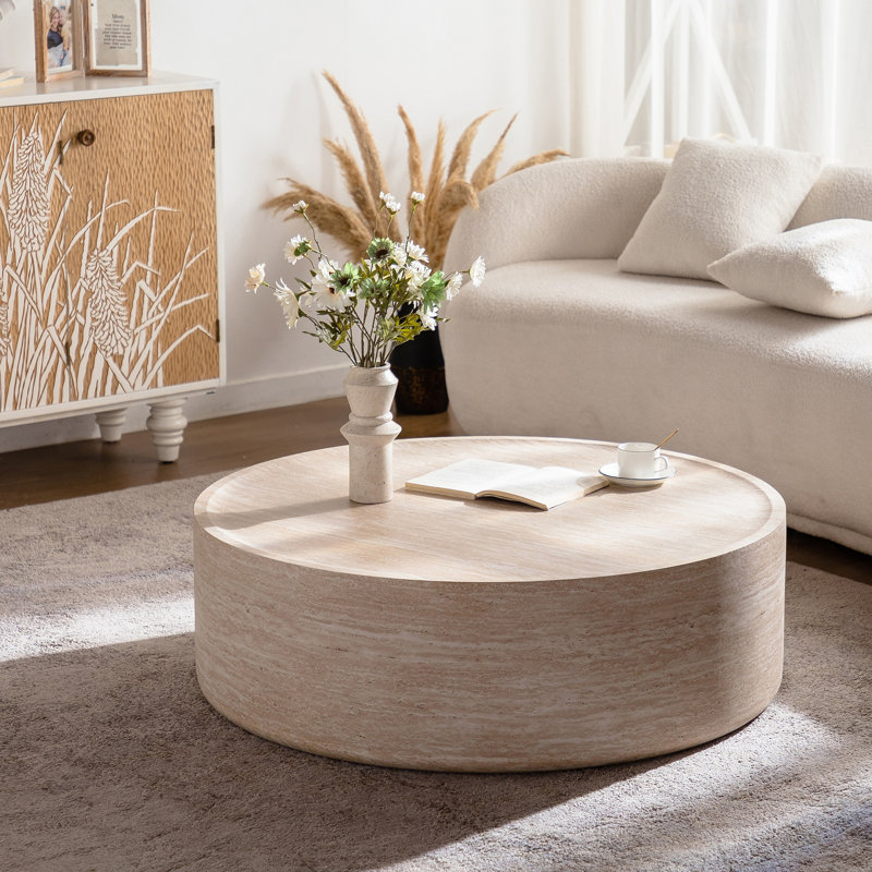 Table basse ronde avec motif Mars