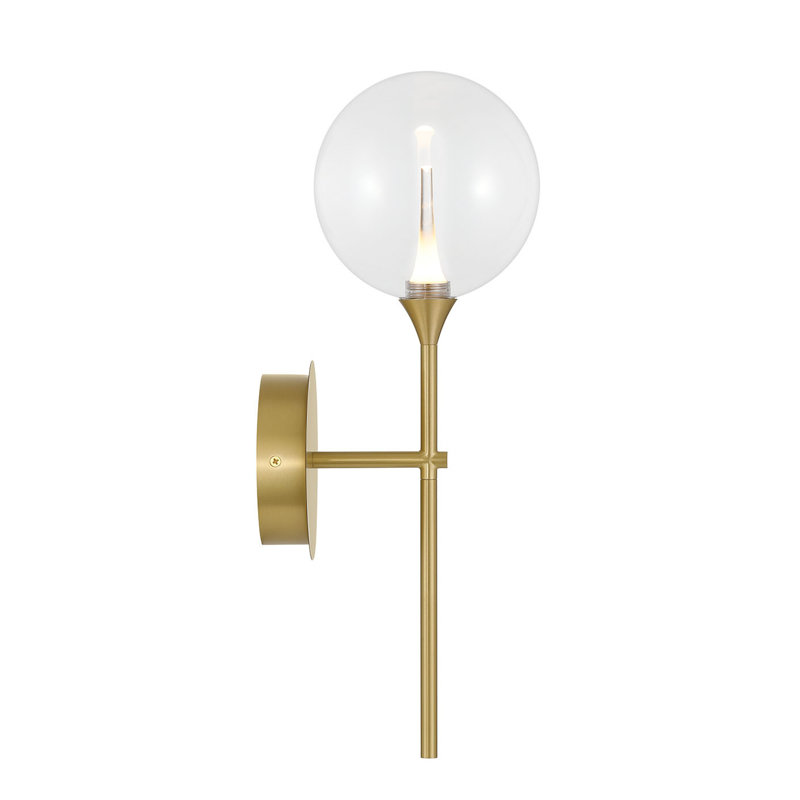 Iissa, Wall Sconce, 19",, Clear, Gold