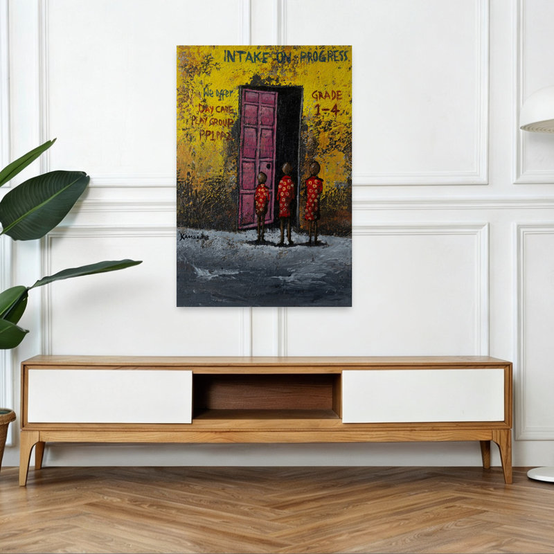 «School Doorway Hope», art mural architecture contemporaine, 48" H x 32" W