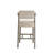 Cardone Wood Finish Chair - Aged Gray Finish Frame, Ivory Linen Fabric-2003894804