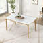 Ensemble de table de salle à manger, 1 table, 1 banc et 4 chaises, plateau de table ultrabrillant
