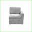 Fauteuil modulaire en granite imitation daim pour le salon - Coussins moelleux à trois couches, style contemporain | Gris | Suède | Dossier rembourré
