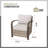 Patio Brown Wicker Lounge Chair, Metal Curved Armrest, Cushion (Set of 2)-122016607