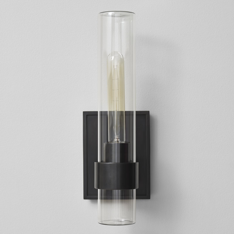 Ian K. Fowler Presidio Outdoor Sconce, Polished Nickel, 14" H x 4.75" W x 4.75" D