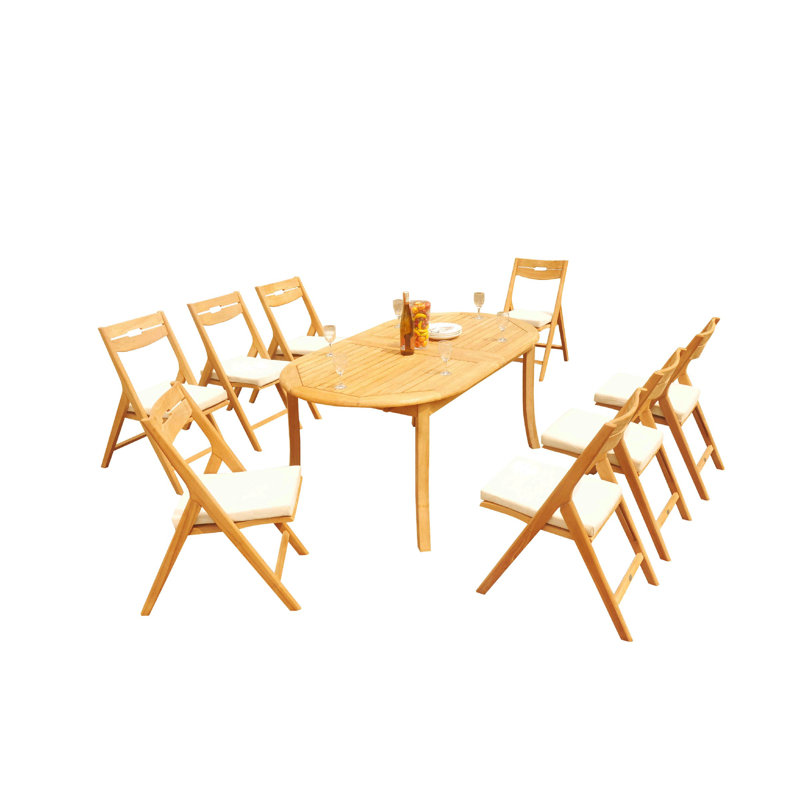 Ensemble repas pour 8 personnes Emmetsburg, 105 po x 40 po x 31,5 po
