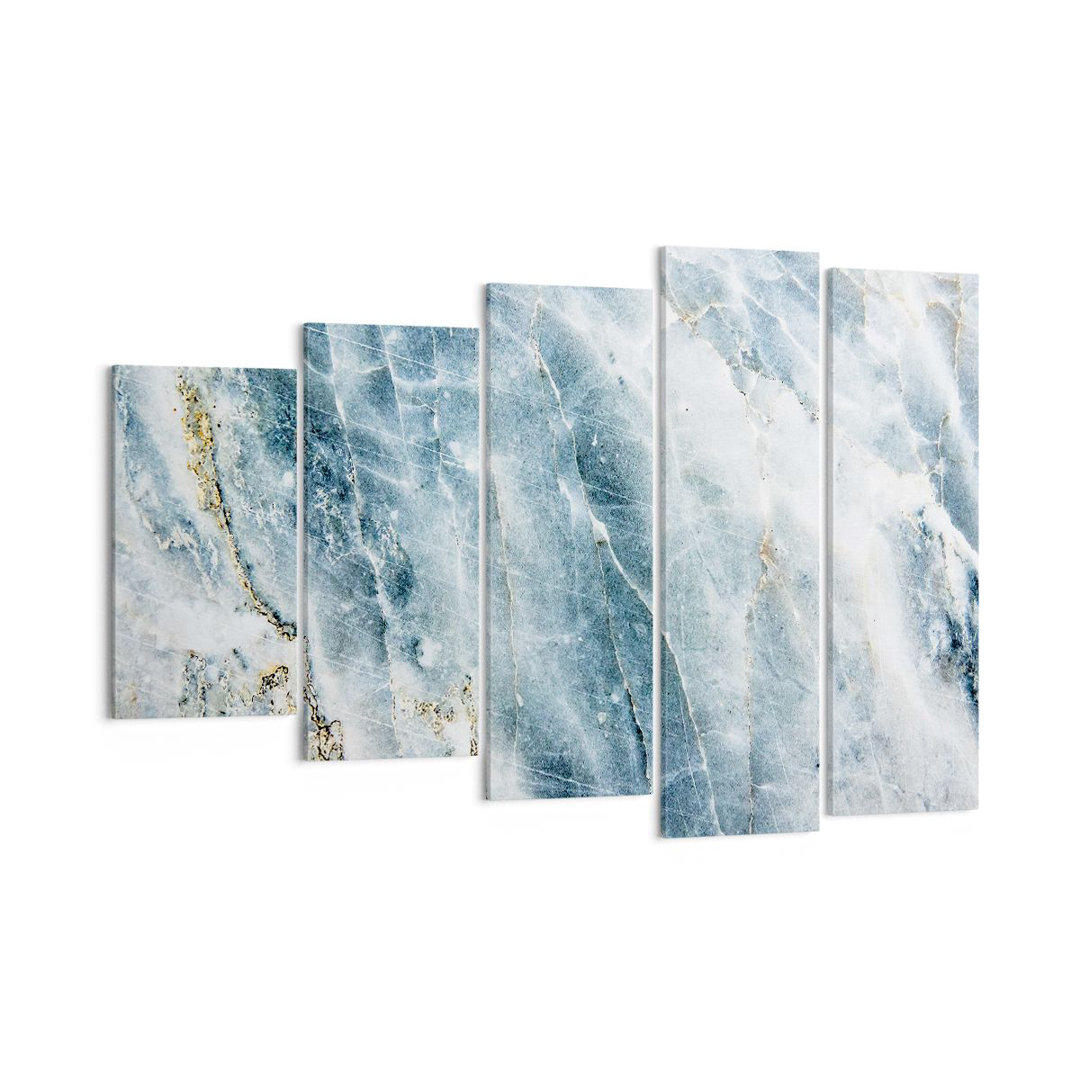 5-tlg. Leinwandbilder-Set Imitation Stone Marble