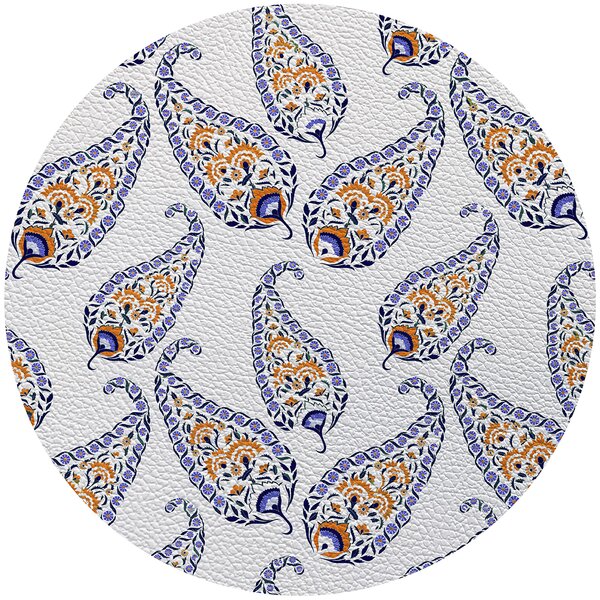 Nicolette Mayer Vinyl Paisley Round Placemat 