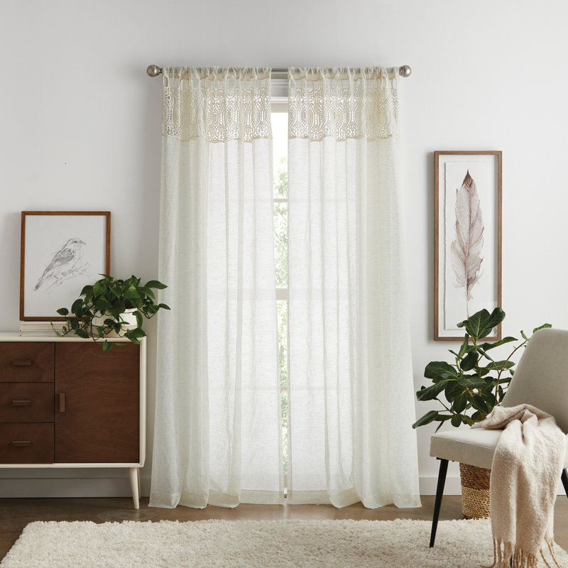 Paire de rideaux en lin Martha Stewart, L 50 po x L 95 po