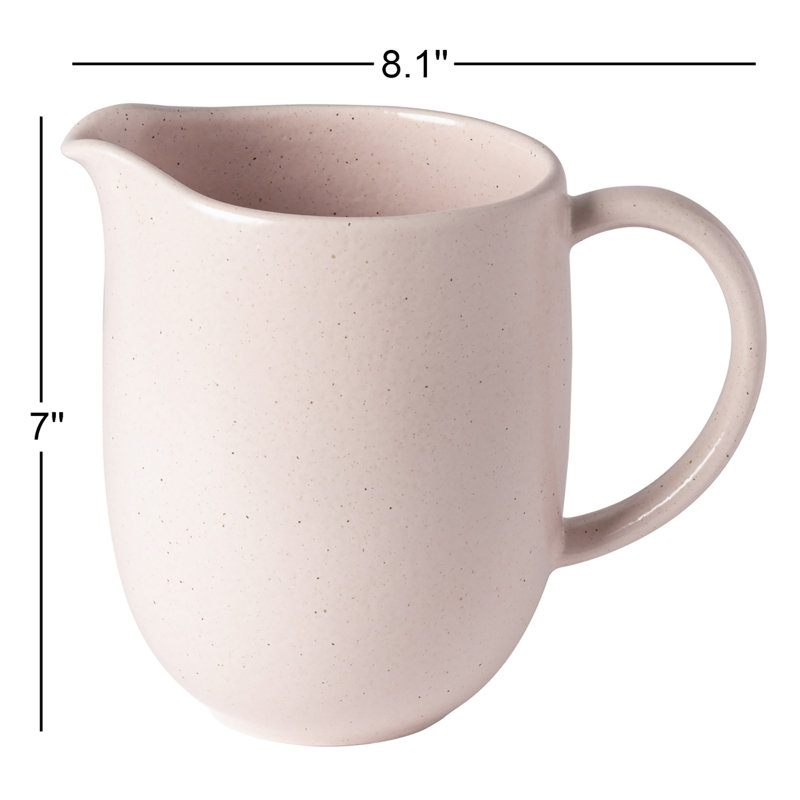 Casafina Pacifica Stoneware Pitcher, Marshmallow