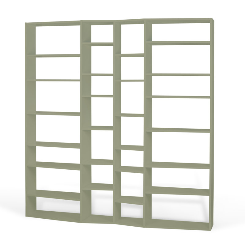 Pusch Ridge 224 cm H x 214 cm W Room Divider Bookcase, Matt Grey
