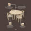 4 - Person Acacia Wood Patio Dining Set with Round Table , Cushions Included