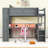 Wooden Loft Bed With 1 Drawer And Desk And LED And Charging Station-1722737023