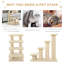 Escalier pour chat multi-niveaux à 4 niveaux pour chat en beige, 25 pouces - Vos rideaux aident les chats à atteindre les tablettes hautes
