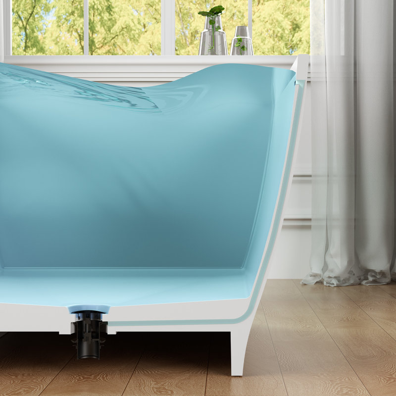 Crema 70.8 " L x 31.5 " W Freestanding and Mounting / Installation Required Soaking Solid Surface Bathtub
