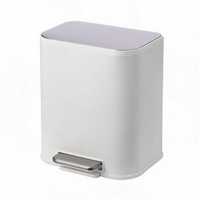 Poubelle de cuisine en acier inoxydable - Rectangulaire mince, couvercle à fermeture douce, pédale, seau intérieur amovible, poubelle moderne pour la cuisine, le bureau, la salle de bain, le salon - 30 L noir 36,5 x 29,3 x 60,9 cm