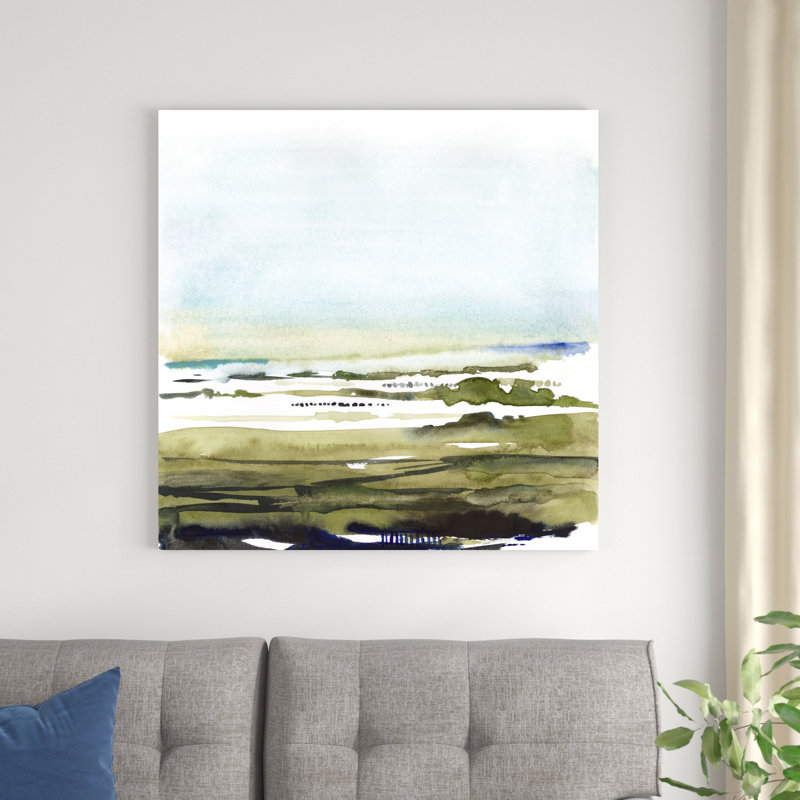 «Watercolor Everglade I» par Victoria Borges - peinture sur toile tendue, H 36 po x l 36 po
