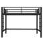 Lit mezzanine simple en métal de taille XL, lit mezzanine avec échelle facile à monter et garde-corps, noir-129917513-129917516