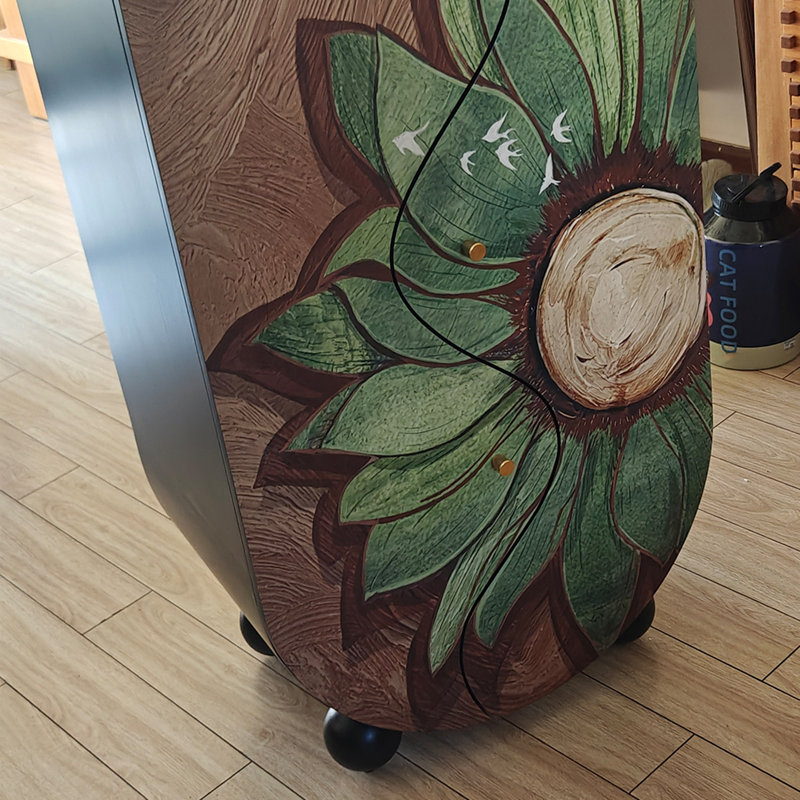 Armoire d'entrée Mid-Century, Vert/brun