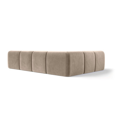 5 Seater Velvet Corner Sectional