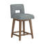 Tabouret pivotant à dossier clé en bois et tissu d'ameublement-1707959026